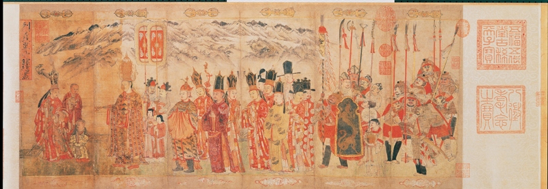 『宋時大理国描工張勝温画梵像』 雲南美術出版社 2000年 國立故宮博物院>精選賞析>大理國描工張勝溫畫梵像