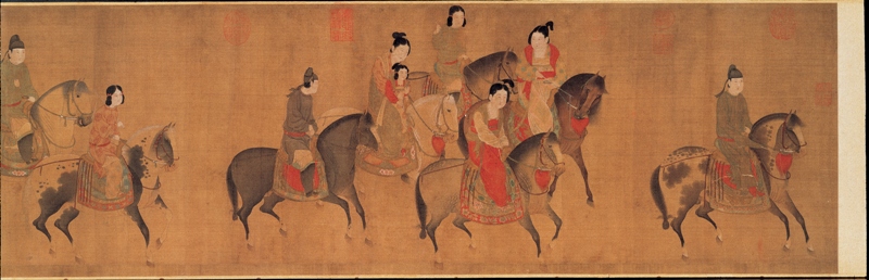 宋李公麟畫麗人行卷