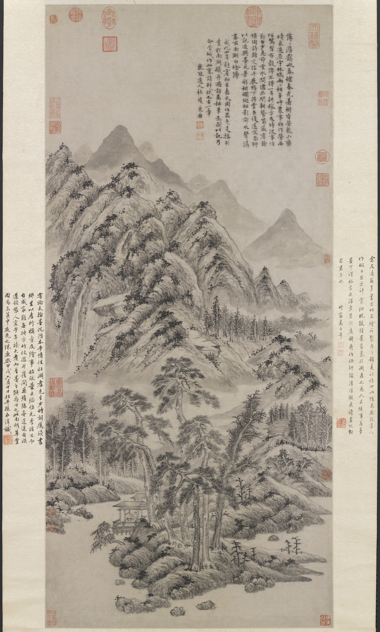 明杜瓊南湖草堂圖