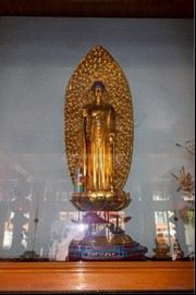 高明寺日式木雕西方三聖像